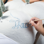 Le ventre de maman devient une piste de ski